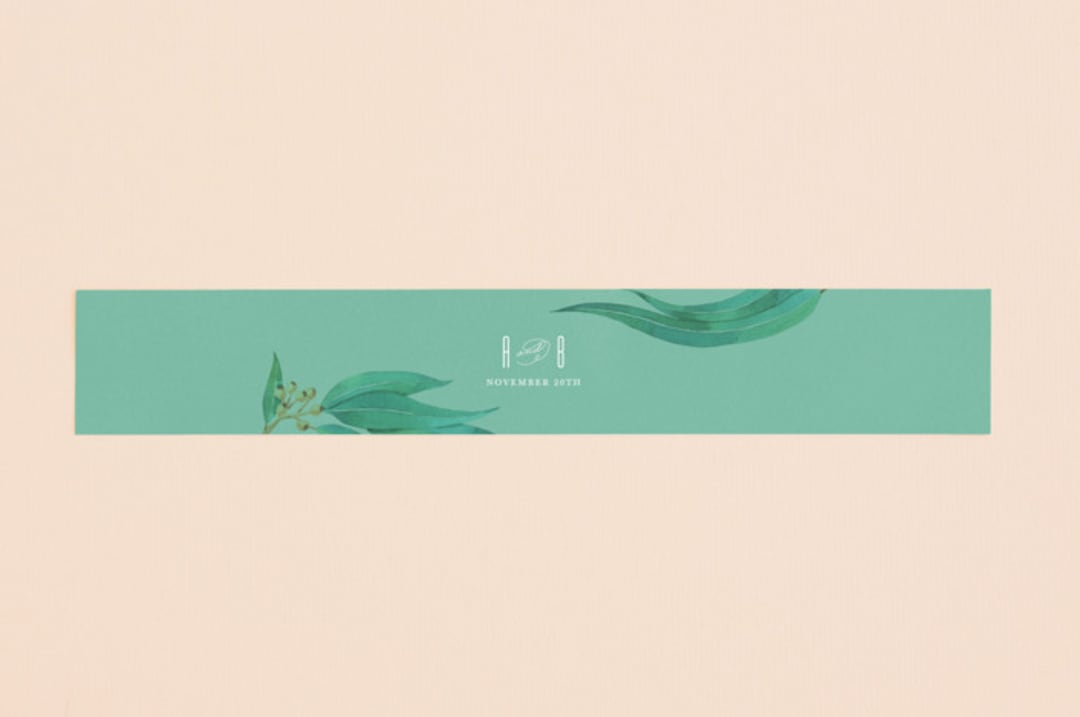 "Eucalyptus Leaves" - Belly Bands in Eucalyptus by Shannon Chen of Four Wet Feet Studio - Assembled with Invitation