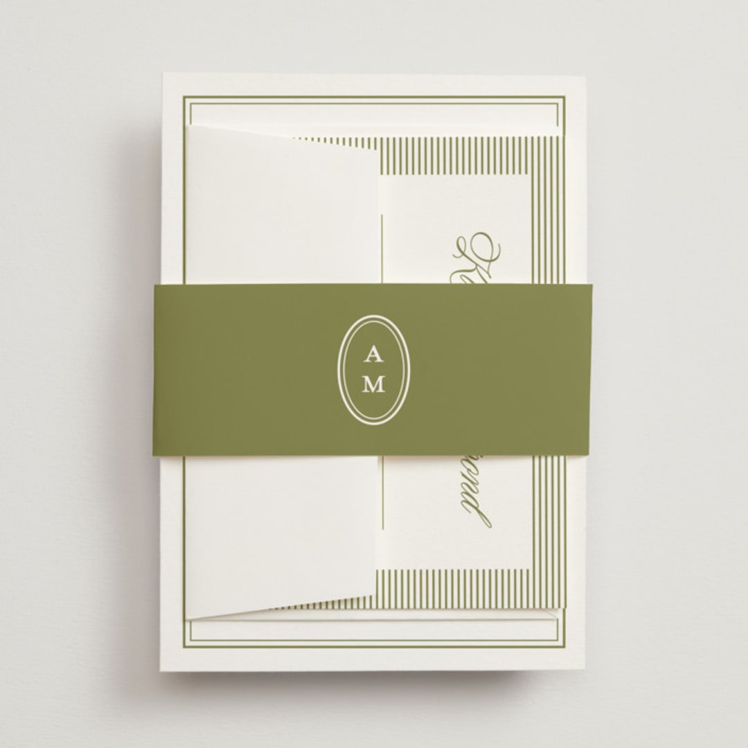 "museo" - Belly Bands in Olive by Ellen Schlegelmilch - Front