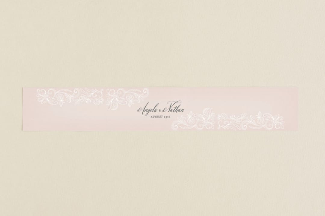 "Elegant Lace" - Belly Bands in Blush by Hooray Creative - Assembled with Invitation