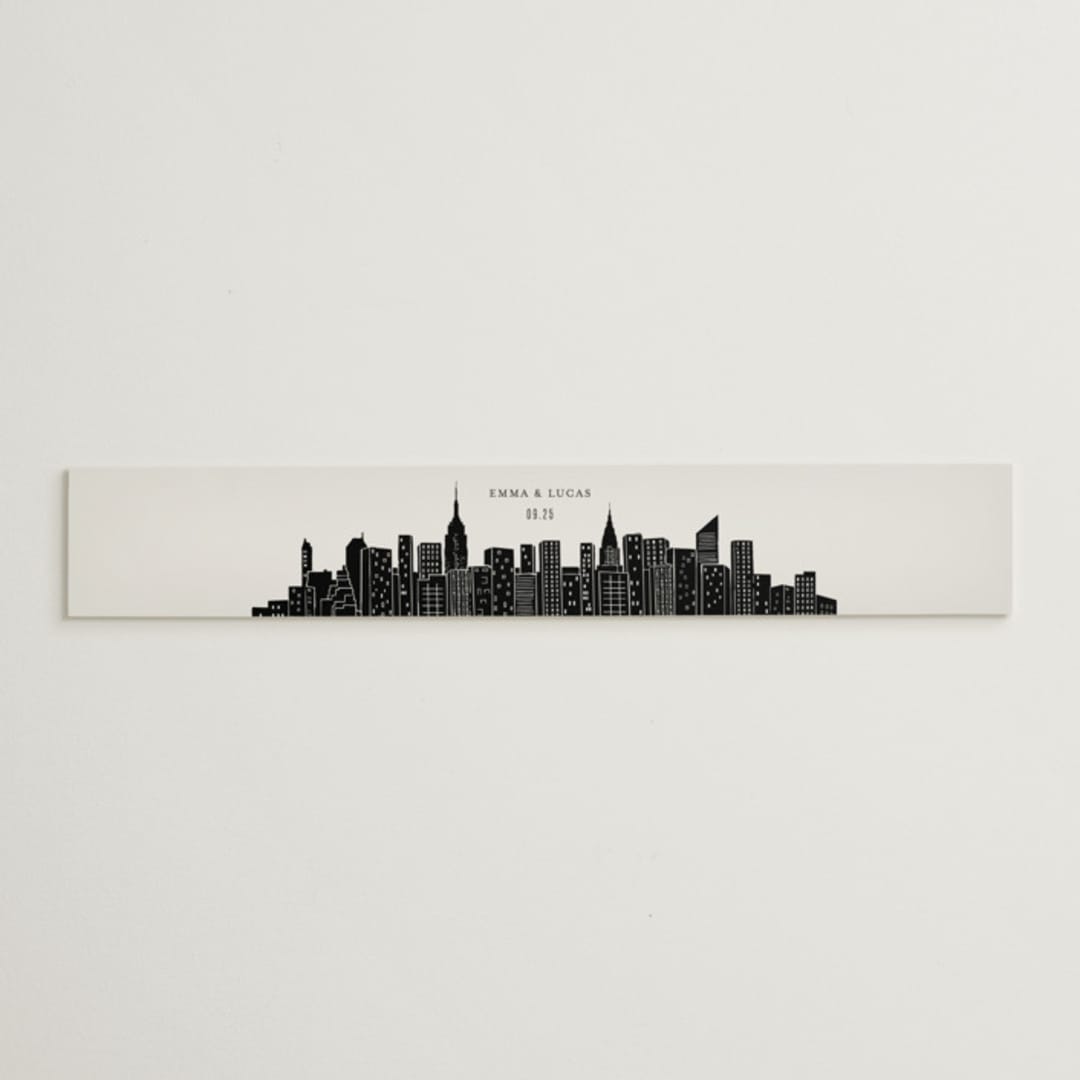 "Big City - New York City" - Belly Bands in Light Taupe by Hooray Creative - Assembled with Invitation
