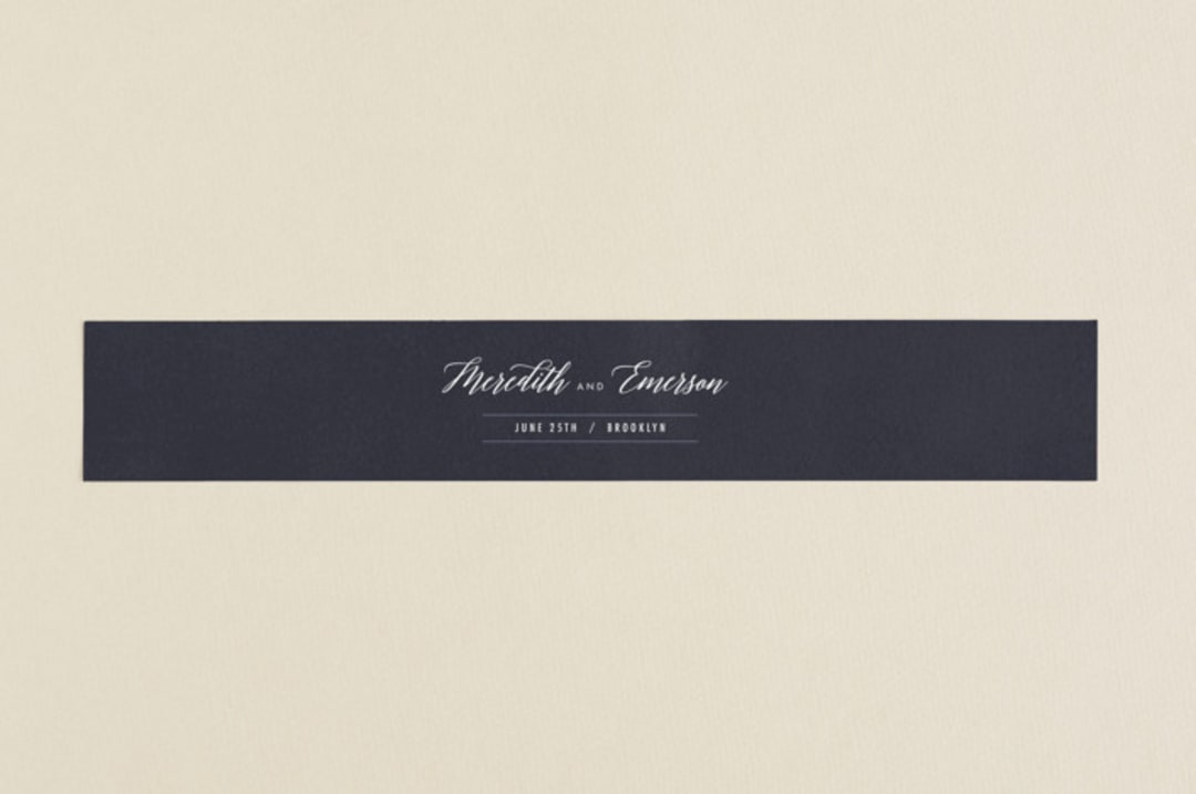 "Painterly Plant" - Belly Bands in Midnight by Hooray Creative - Assembled with Invitation