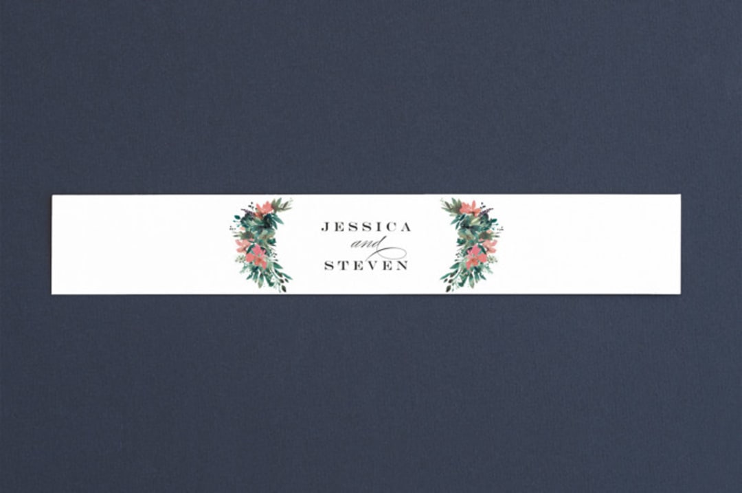 "Painted Laurel" - Belly Bands in Peach by Lori Wemple - Assembled with Invitation