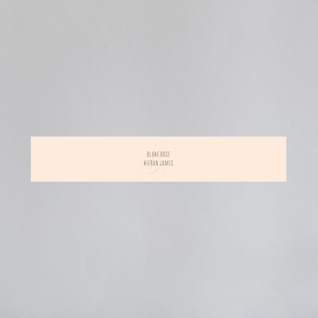 "Today & Always" - Belly Bands in Peach by Stacey Meacham - Assembled with Invitation