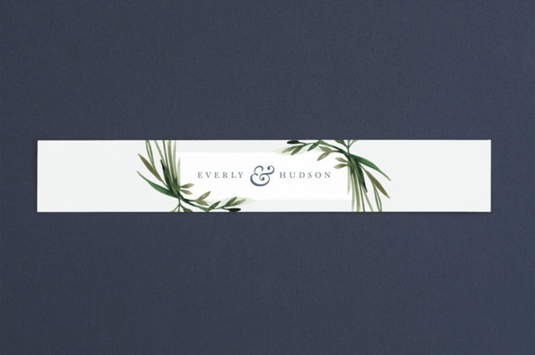"Botanical Frame" - Belly Bands in Fern by Kate Ahn - Assembled with Invitation