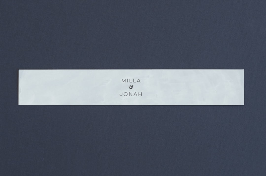 "Grande Botanique" - Belly Bands in Mist by Bonjour Paper - Assembled with Invitation