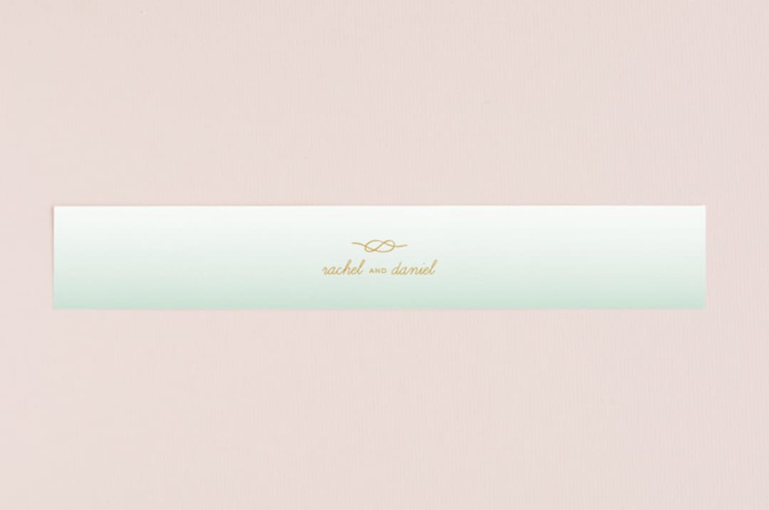 "Simple Knot" - Belly Bands in Mint by SimpleTe Design - Assembled with Invitation