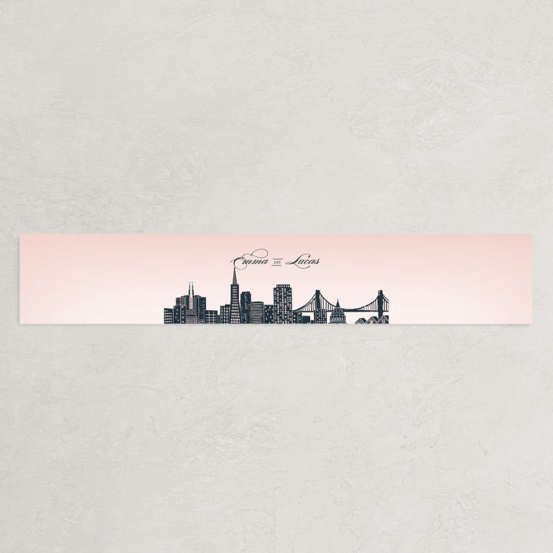 "Big City - San Francisco" - Belly Bands in Blush by Hooray Creative - Assembled with Invitation