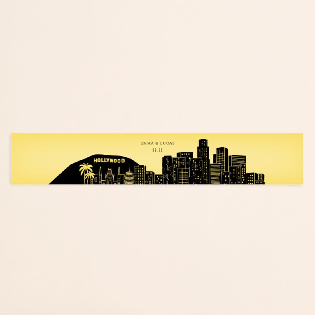"Big City - Los Angeles" - Belly Bands in Lemondrop by Hooray Creative - Assembled with Invitation