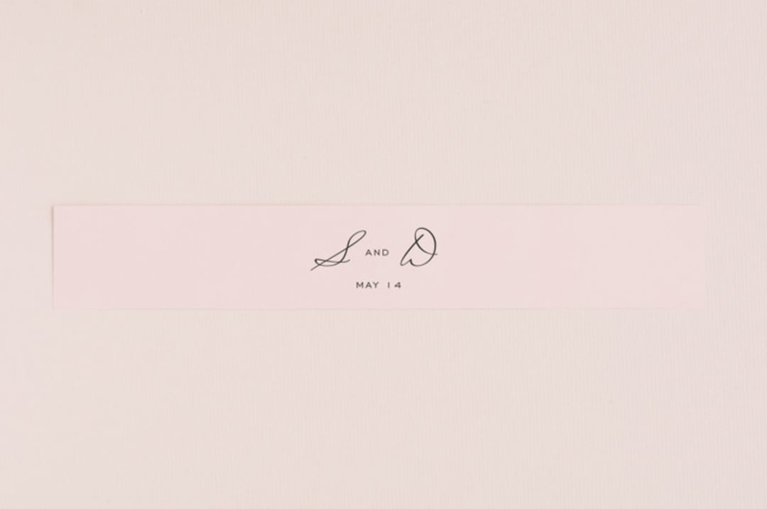 "Romantic Frame" - Belly Bands in Soft Petal by SimpleTe Design - Assembled with Invitation