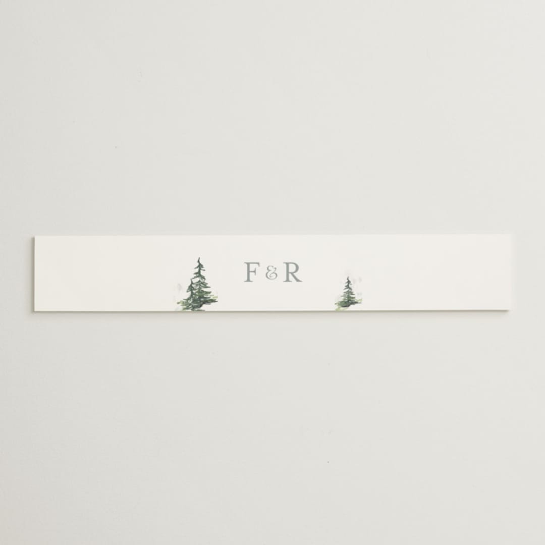 "On the Slopes" - Belly Bands in Fog by Mere Paper - Assembled with Invitation