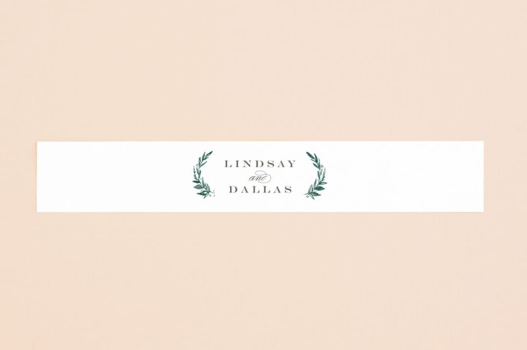 "Elegant Crest" - Belly Bands in Forest Green by Alethea and Ruth - Assembled with Invitation