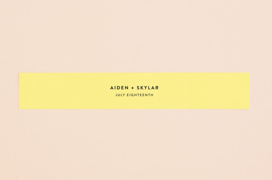 "Direction" - Belly Bands in Lemon by Owl and Toad - Assembled with Invitation