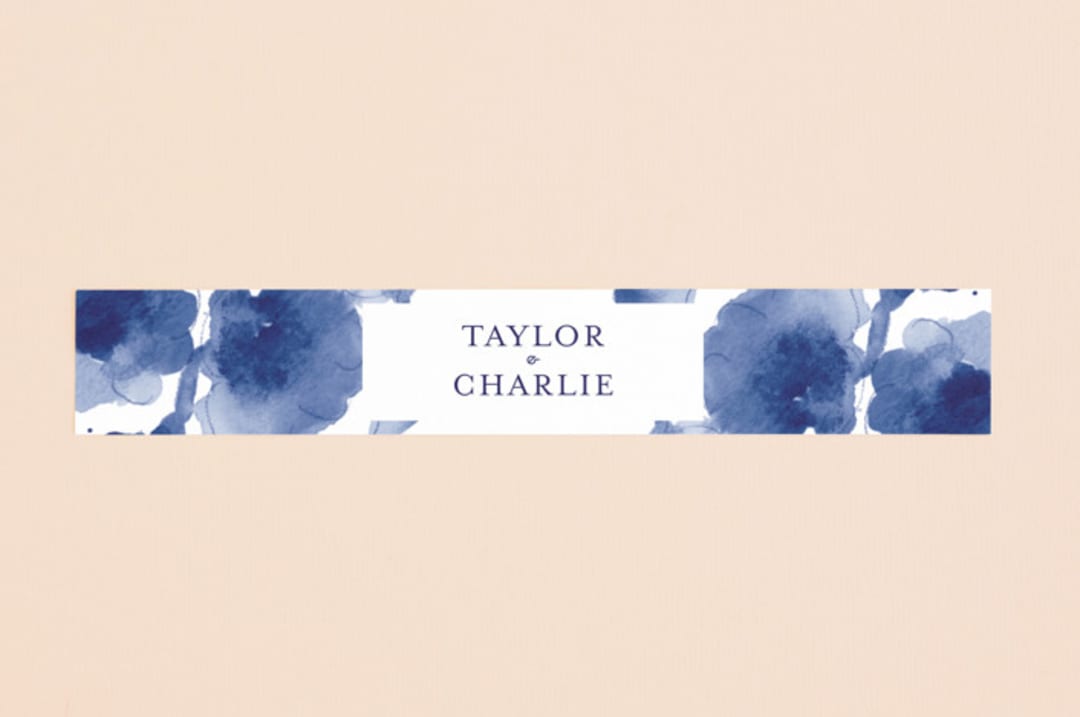 "Cornflower Wedding" - Belly Bands in Periwinkle by Chris Griffith - Assembled with Invitation