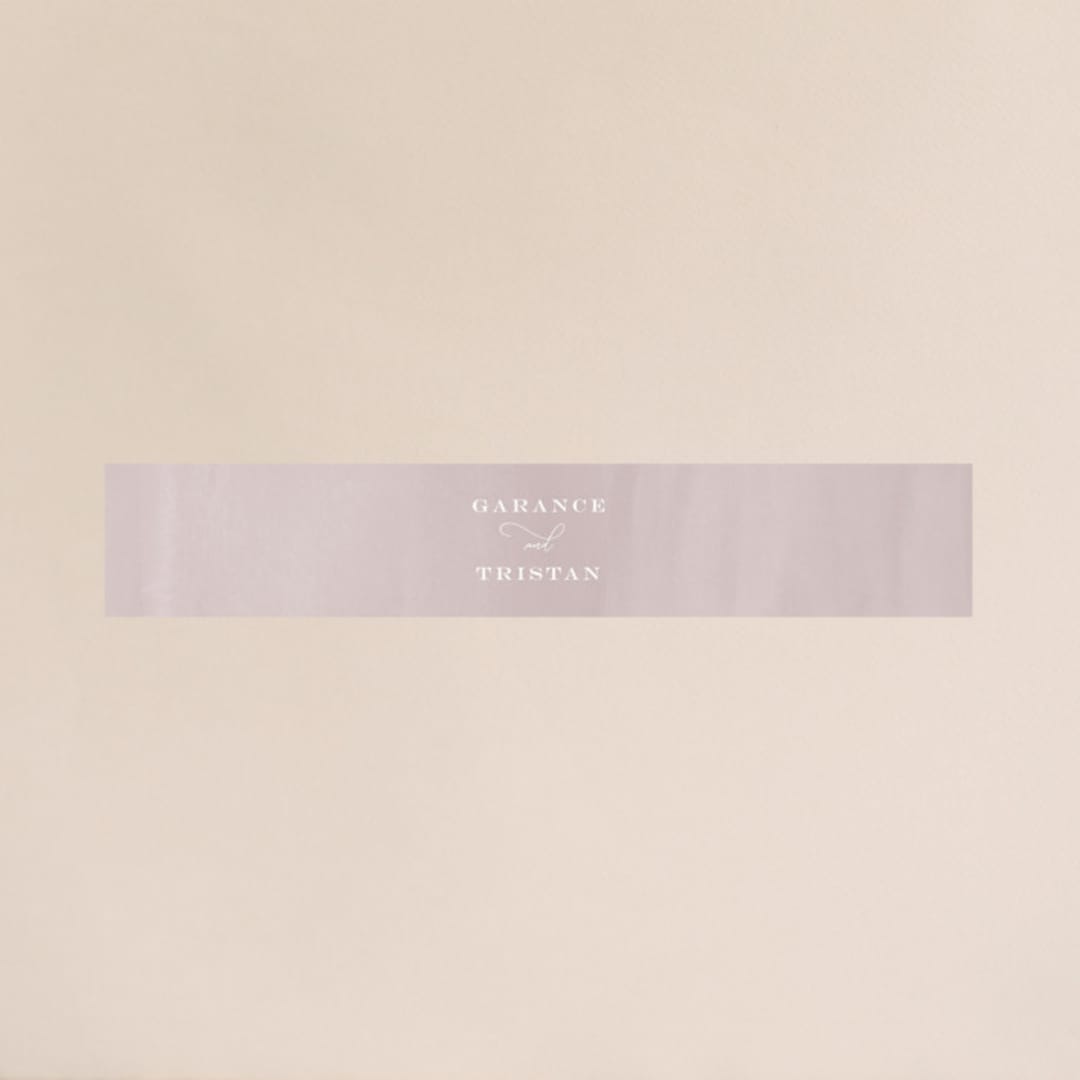 "Grand Bloom" - Belly Bands in Mauve by Bonjour Paper - Assembled with Invitation