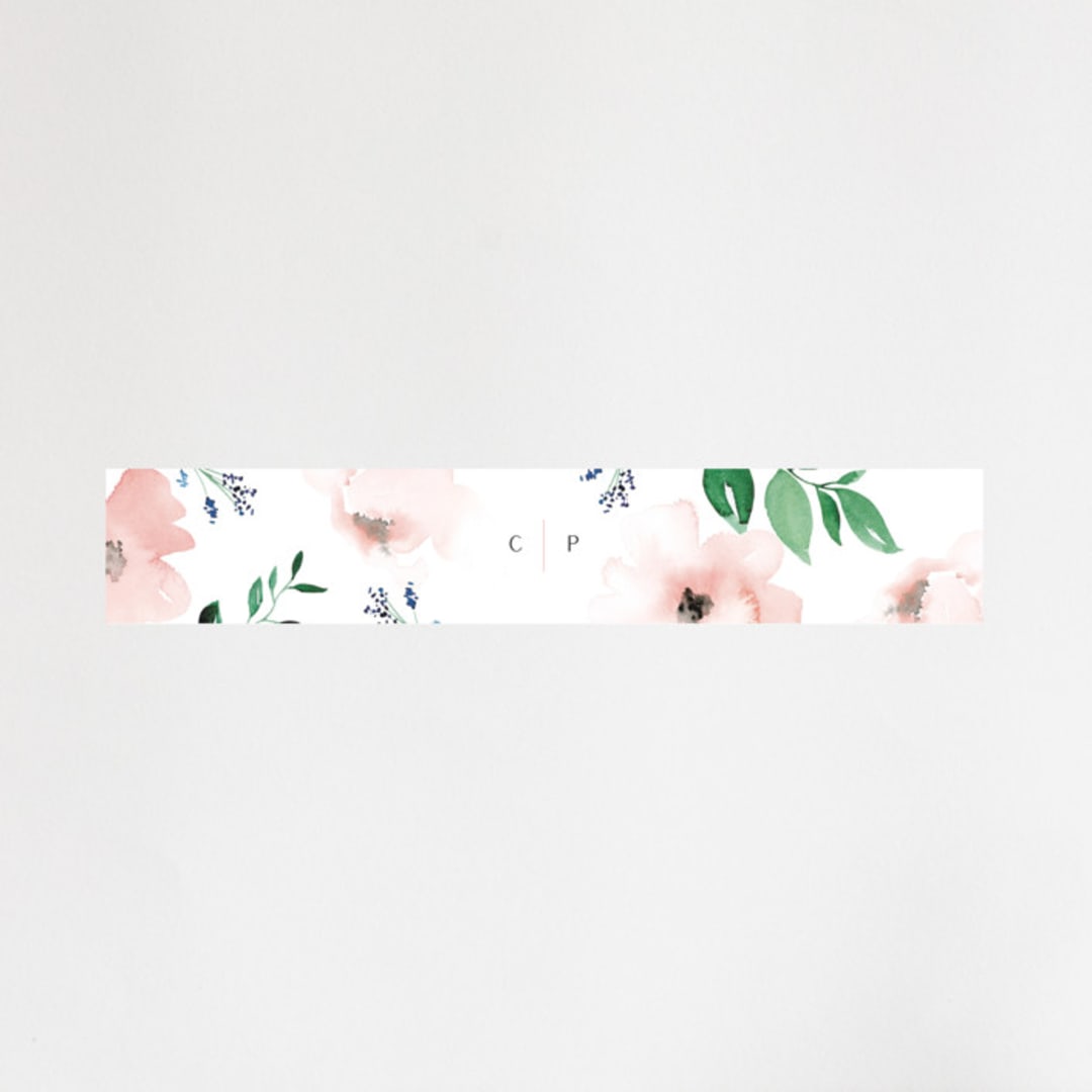 "Soft Florals" - Belly Bands in Coral Wash by Leah Bisch - Assembled with Invitation