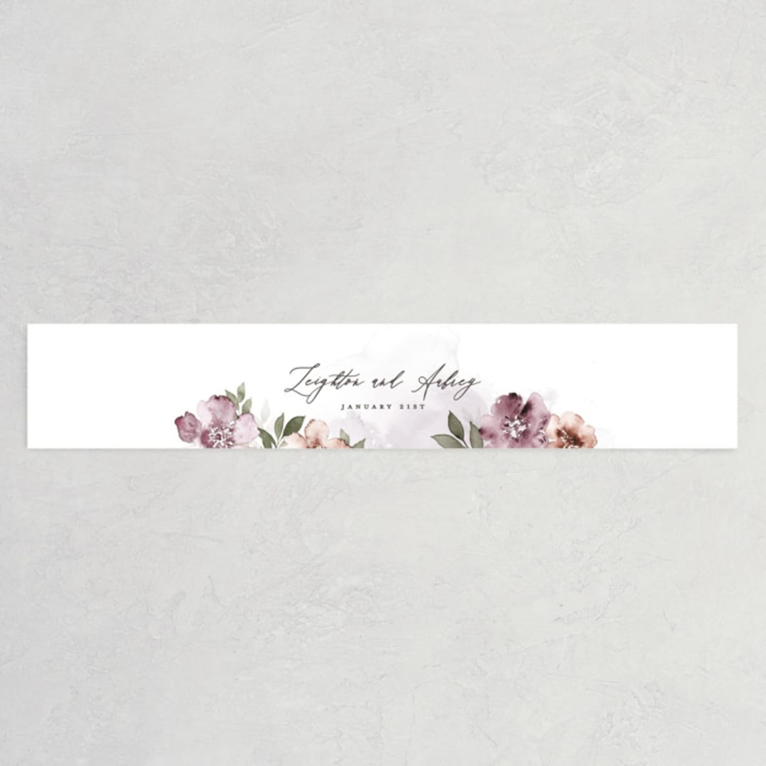 "Fancifully" - Belly Bands in Dust Mauve by Everett Paper Goods - Assembled with Invitation