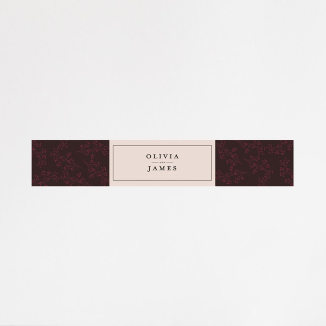 "Midnight Botanicals" - Belly Bands in Cranberry by Susan Moyal - Assembled with Invitation