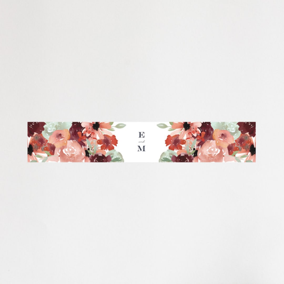 "Cascading Florals" - Belly Bands in Rouge by Leah Bisch - Assembled with Invitation