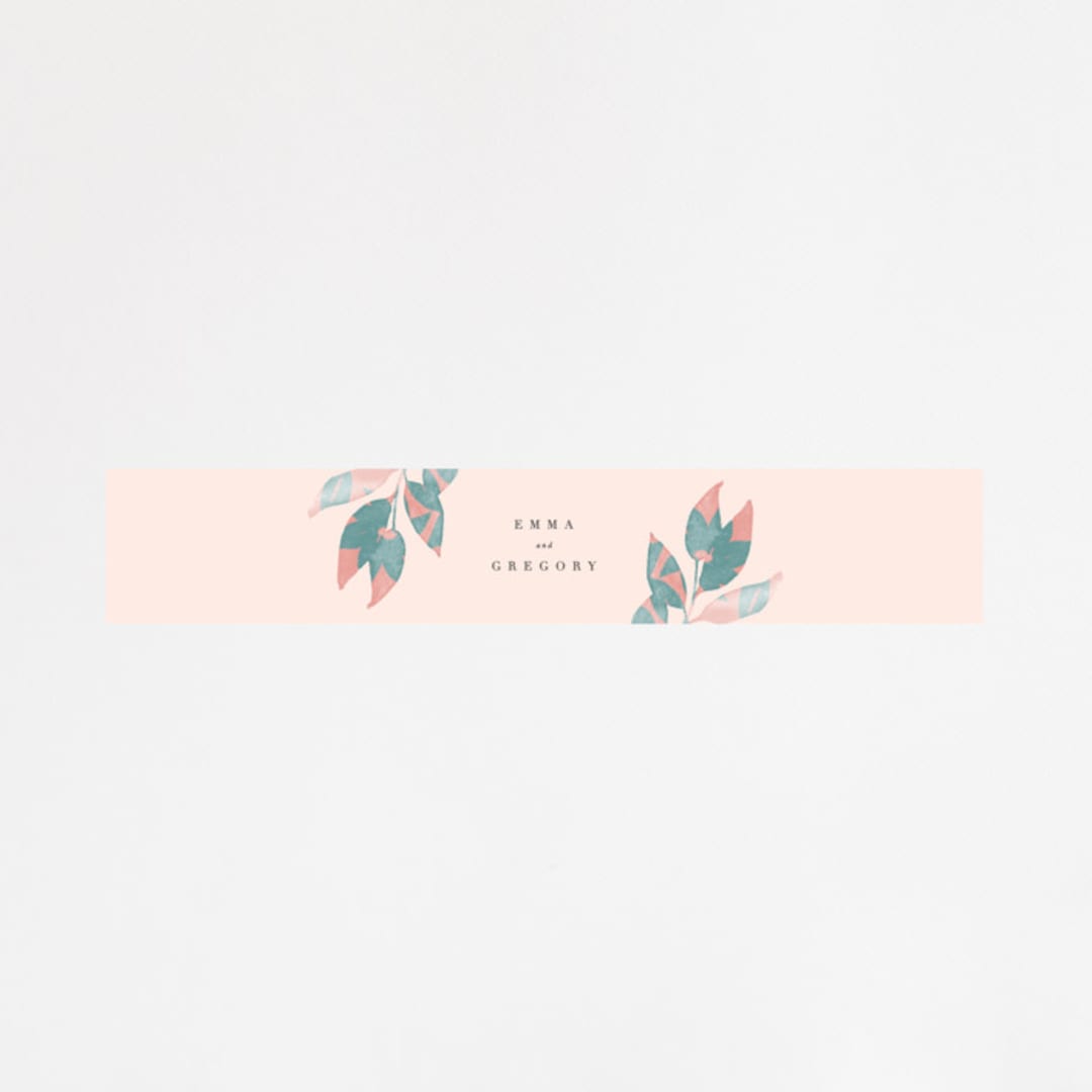 "Boho botanics" - Belly Bands in Coral by Creo Study - Assembled with Invitation