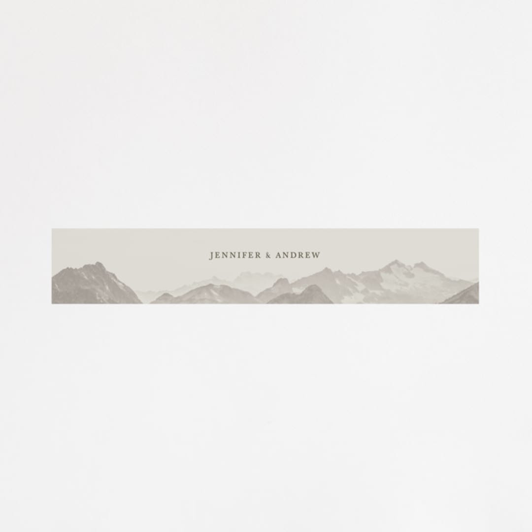 "Modern Mountain" - Belly Bands in Fog by Stephanie Biller - Assembled with Invitation