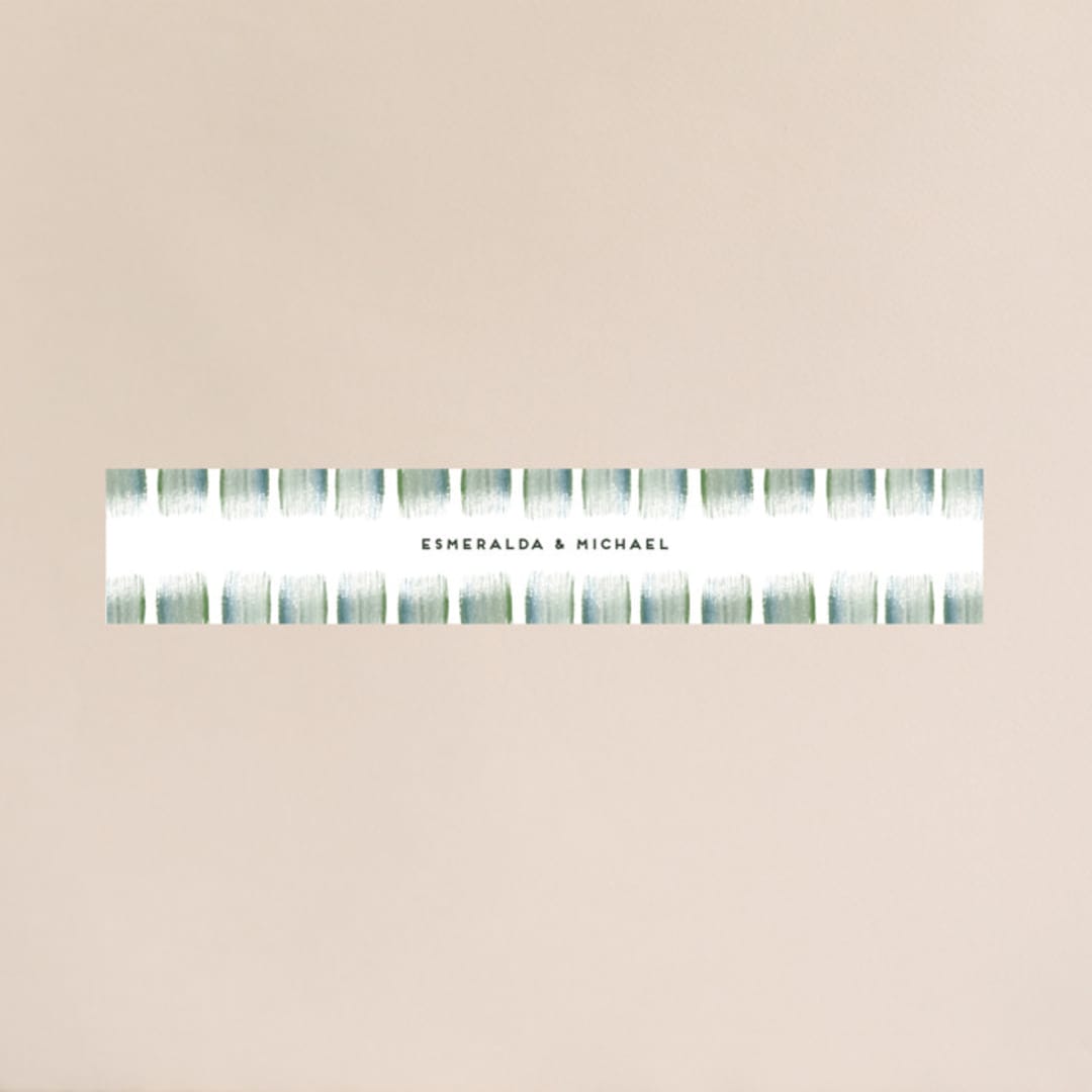"Evergreens Watercolor" - Belly Bands in Forest by Yao Cheng Design - Assembled with Invitation