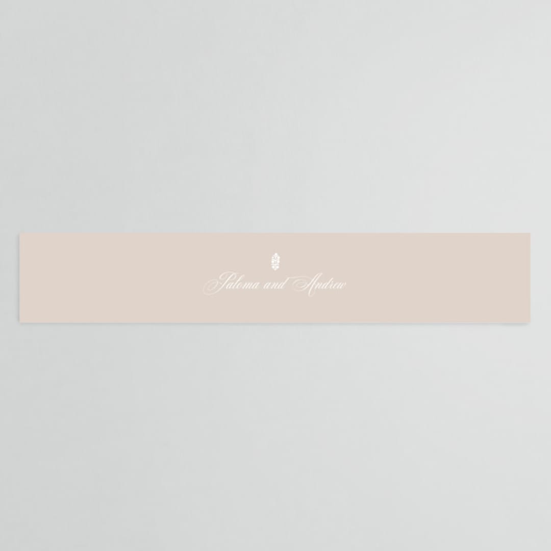 "Hacienda" - Belly Bands in Stone by Lagniappe Paper - Assembled with Invitation