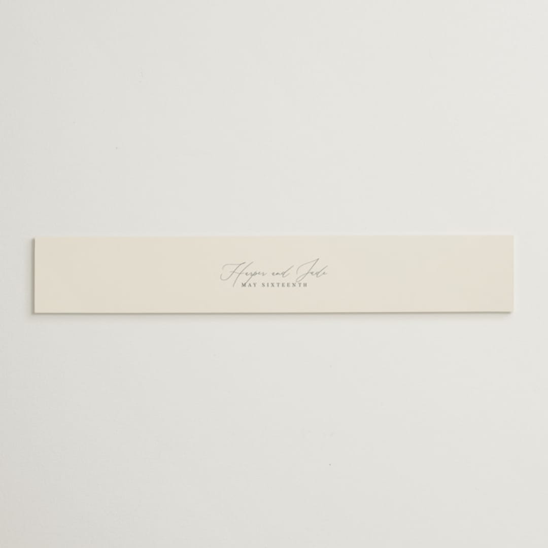 "Falling Foliage" - Belly Bands in Stone by Robert and Stella - Assembled with Invitation