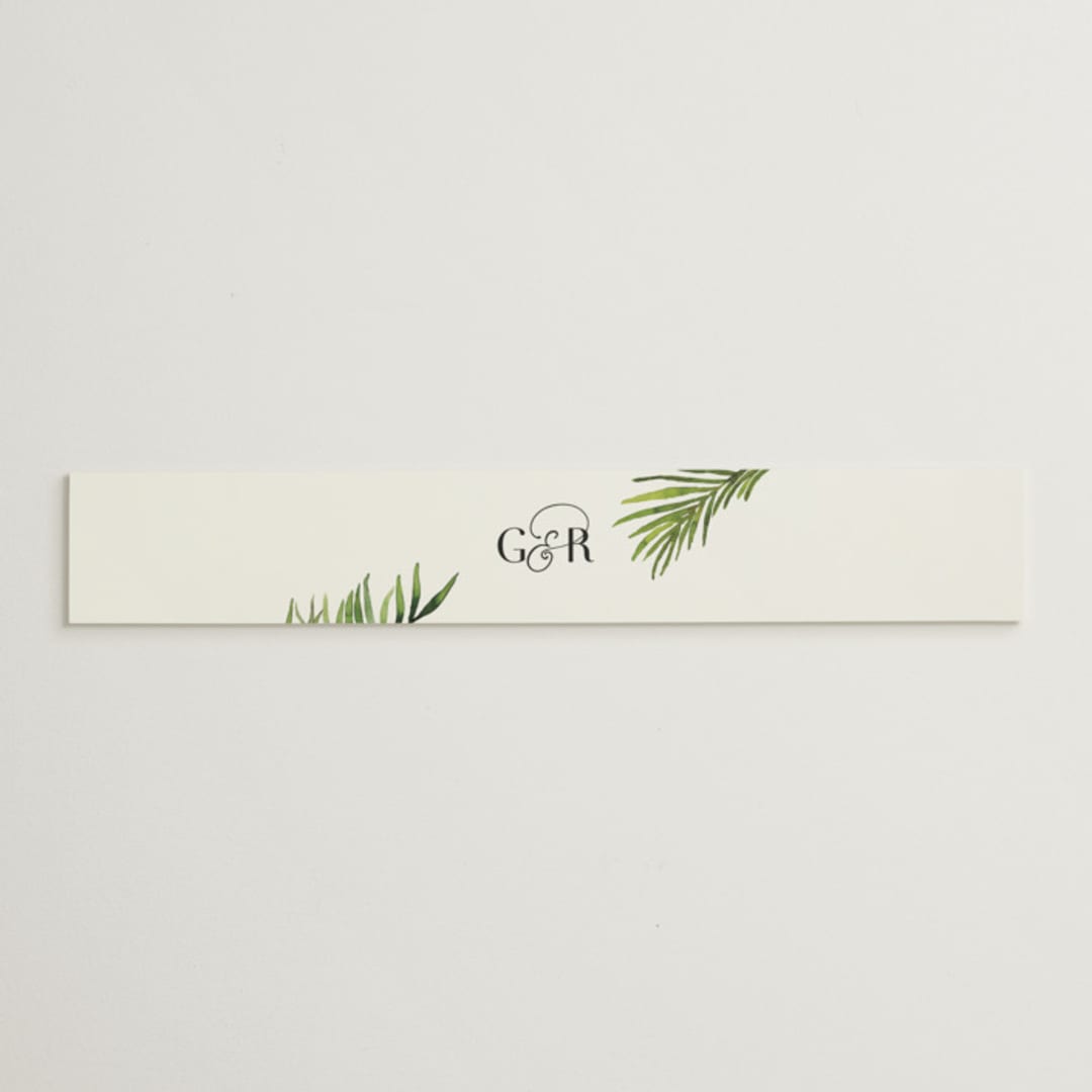 "Tropical Vows" - Belly Bands in Jade by Chris Griffith - Assembled with Invitation