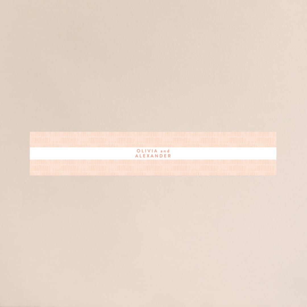 "Posie Garden Bouquet" - Belly Bands in Peach by Erika Firm - Assembled with Invitation