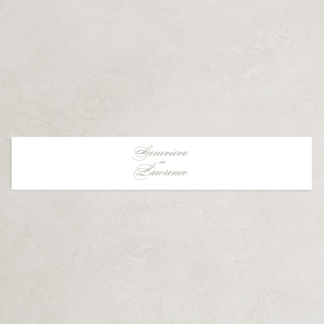 "Dear Greenery" - Belly Bands in Eucalyptus by Hooray Creative - Assembled with Invitation