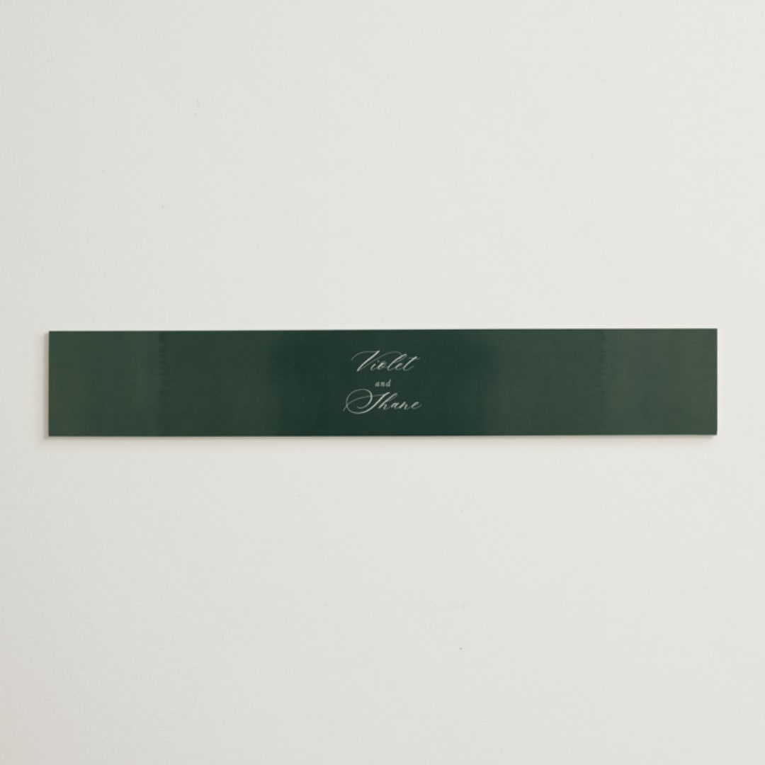 "Green Wreath" - Belly Bands in Champagne by Lori Wemple - Assembled with Invitation