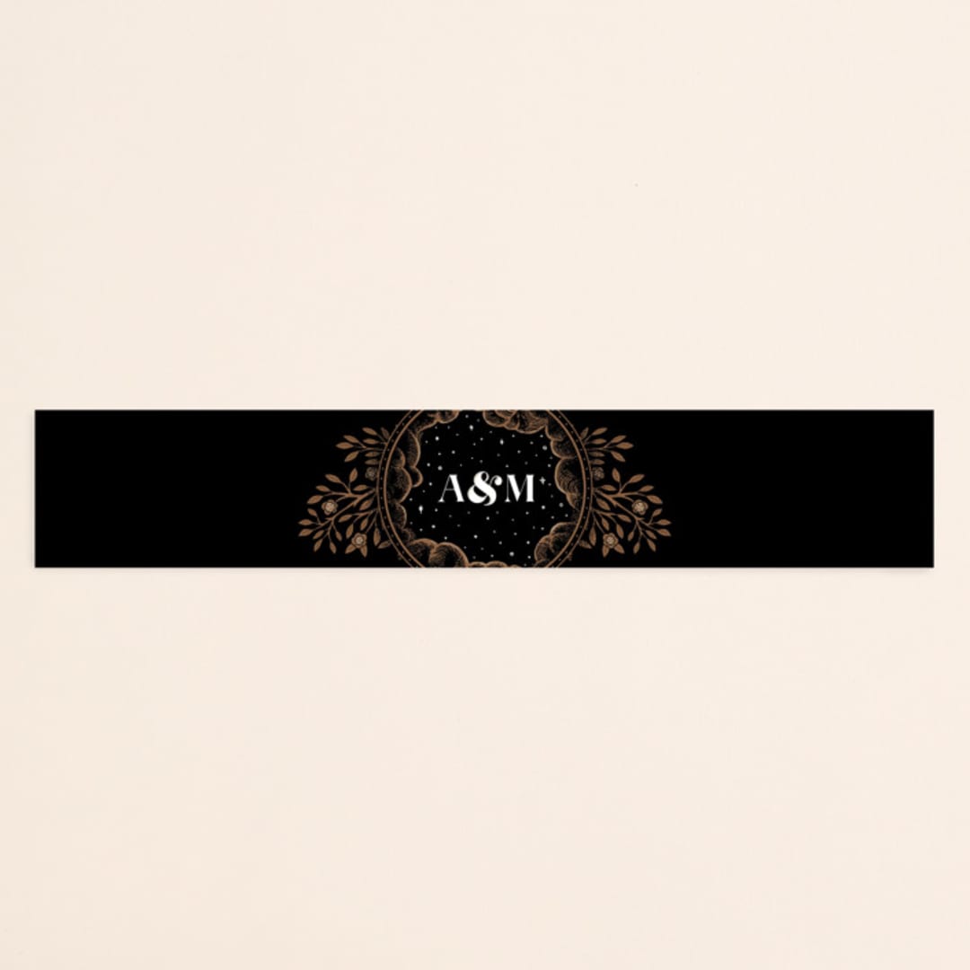 "Grand Natura" - Belly Bands in Noir by GeekInk Design - Assembled with Invitation