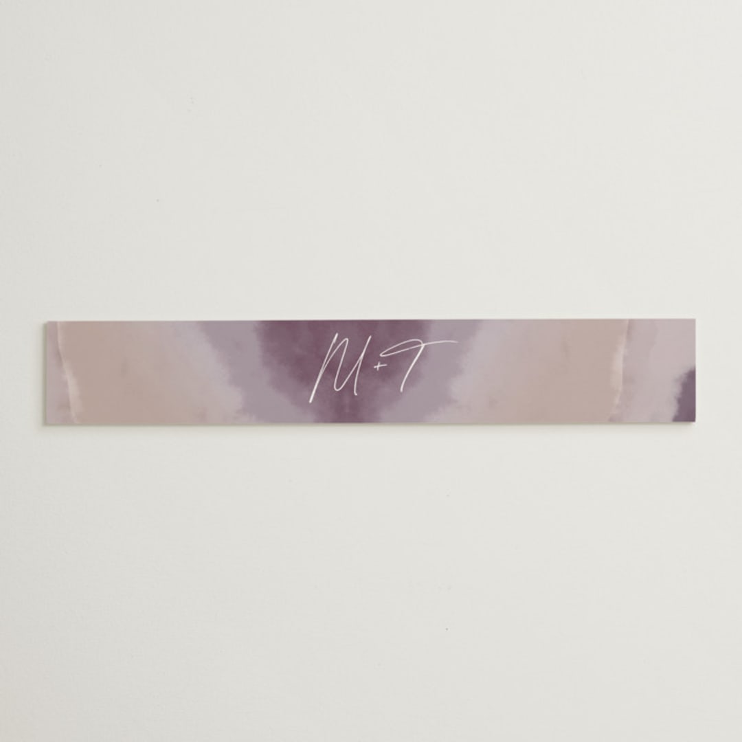 "Ethereal Names" - Belly Bands in Plum by Carolyn MacLaren - Assembled with Invitation