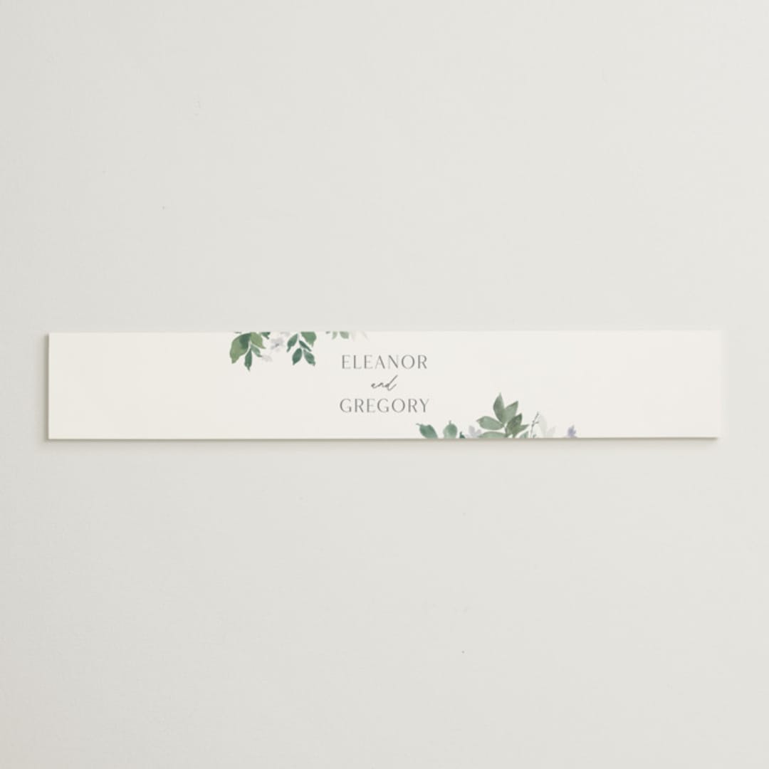 "Grove" - Belly Bands in Fern by Everett Paper Goods - Assembled with Invitation