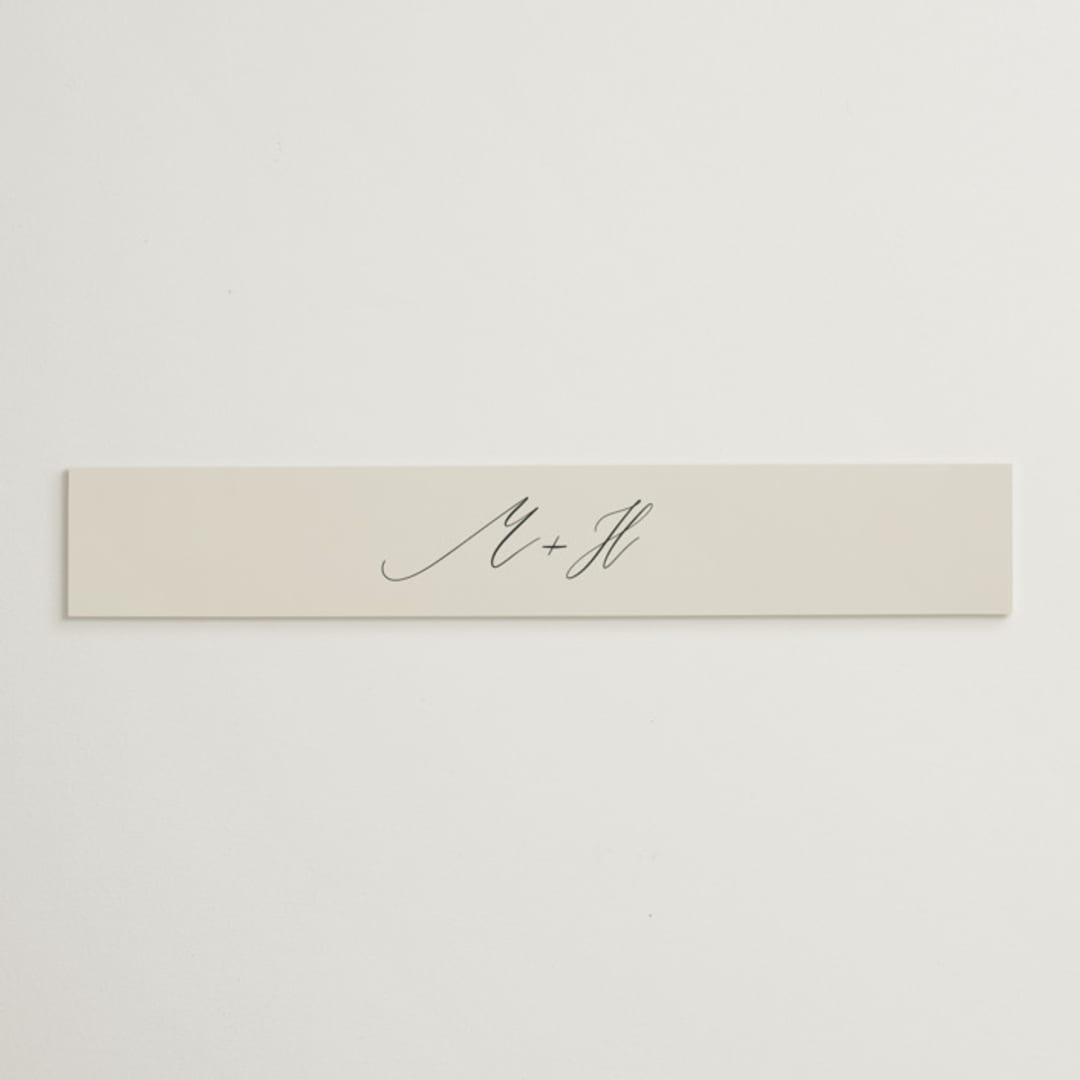 "Tilted Script" - Belly Bands in Ivory by Hannah Williams - Assembled with Invitation