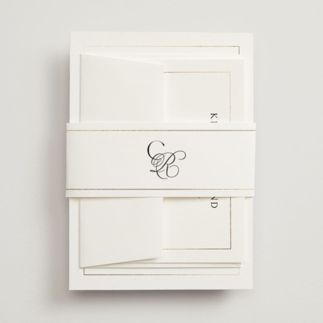 "Monogram Script" - Belly Bands in Silk by Kelly Schmidt - Front