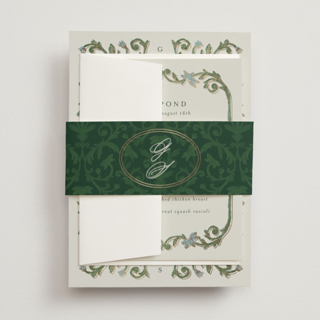 "grandeur" - Belly Bands in Bluebell by Jen Owens - Front