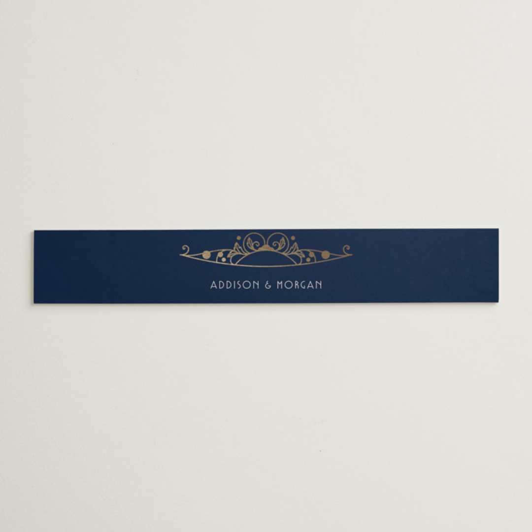 "Ornate Deco" - Belly Bands in Goldenrod by GeekInk Design - Assembled with Invitation