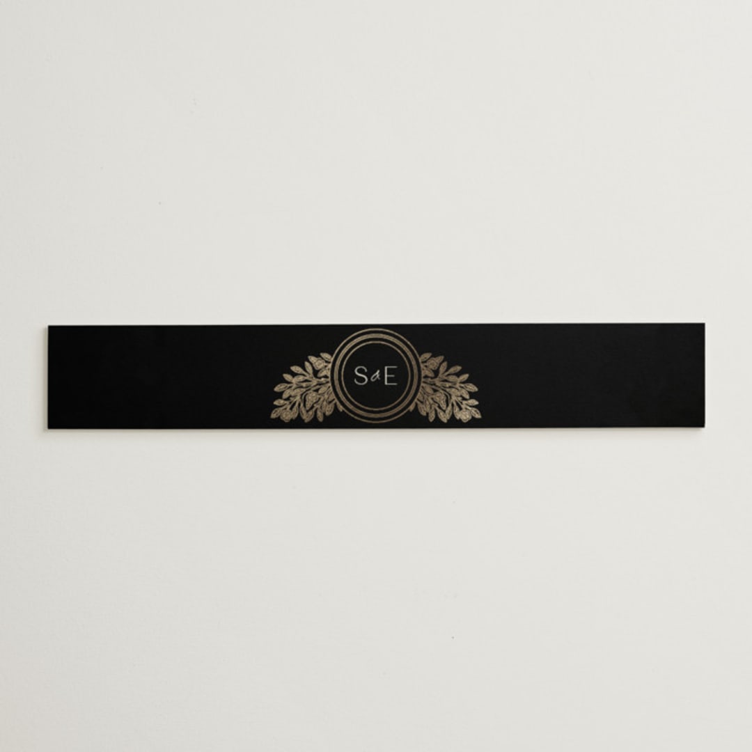 "Heirloom Branches" - Belly Bands in Midnight by GeekInk Design - Assembled with Invitation