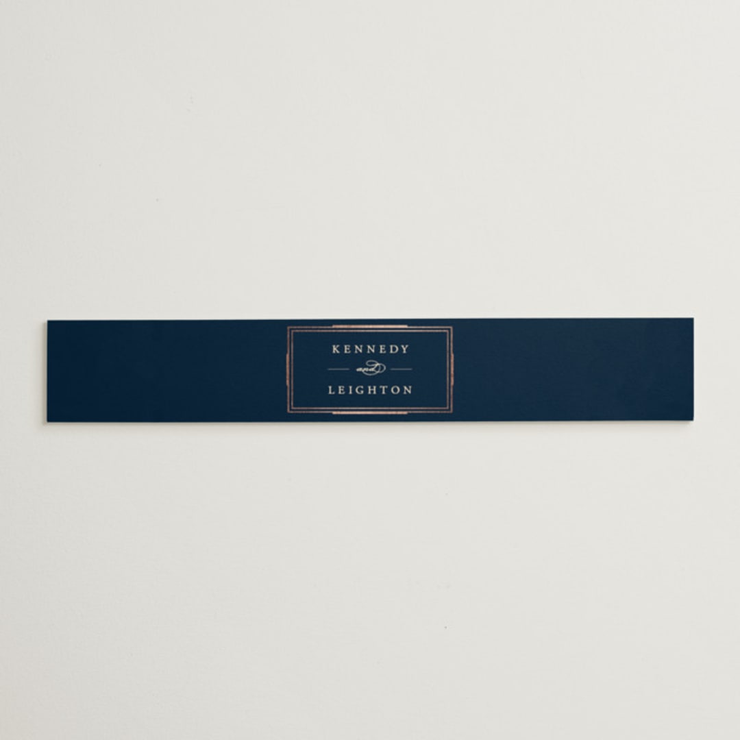 "Opulent Border" - Belly Bands in Dark Navy by Hooray Creative - Assembled with Invitation