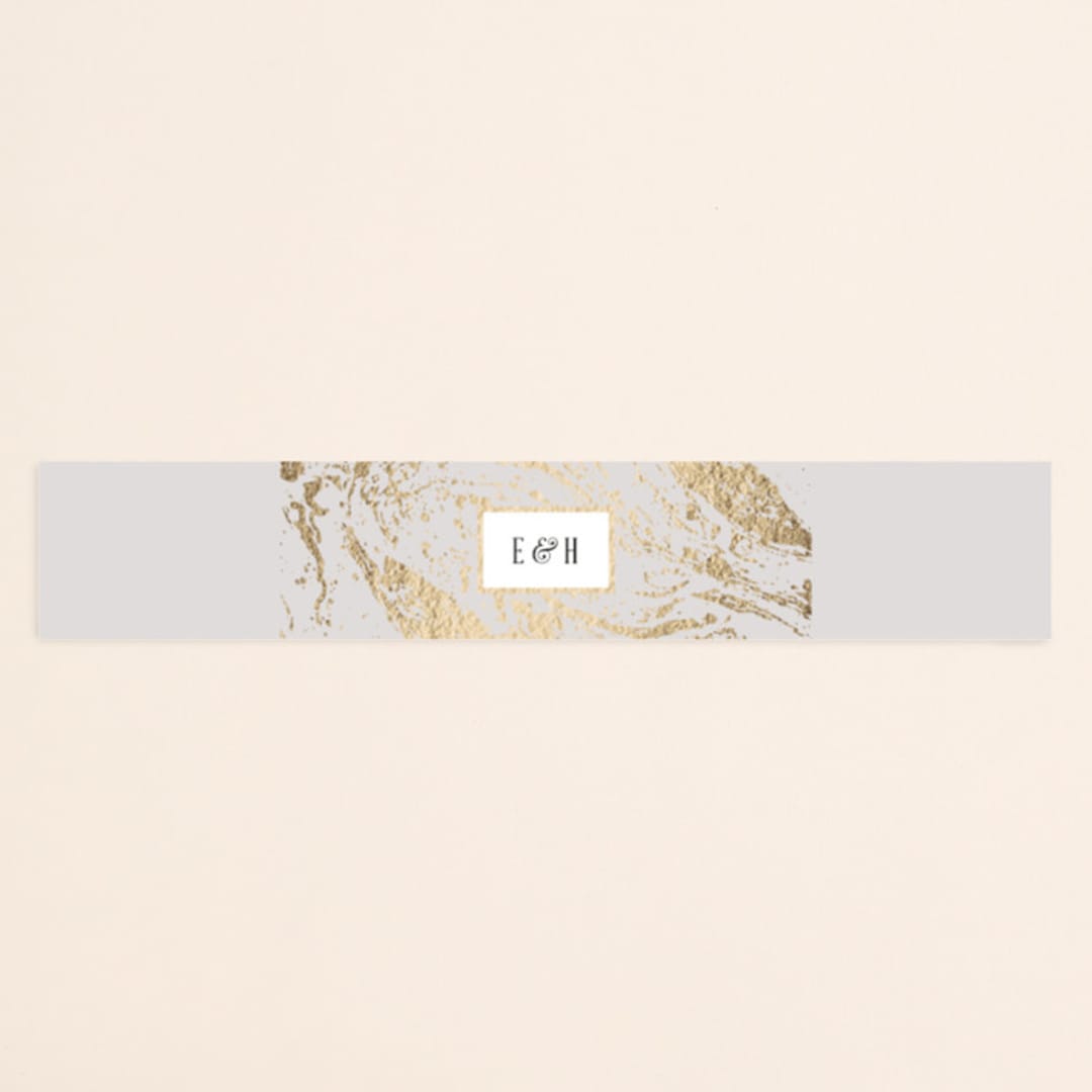 "Modern Marble" - Belly Bands in Cloud by Kelly Schmidt - Assembled with Invitation