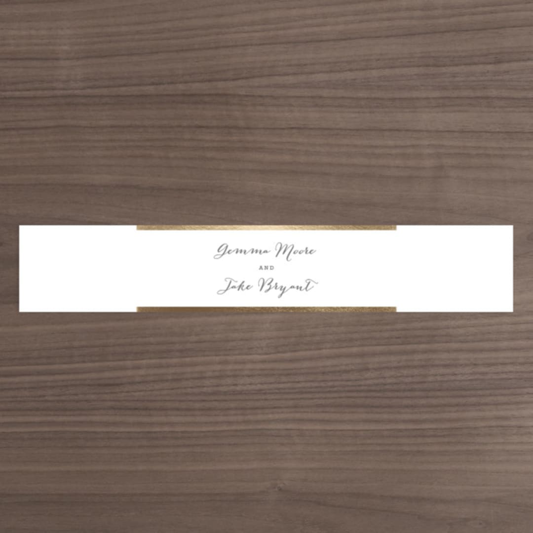 "Modern Photo Frame" - Belly Bands in Cement by Hooray Creative - Assembled with Invitation