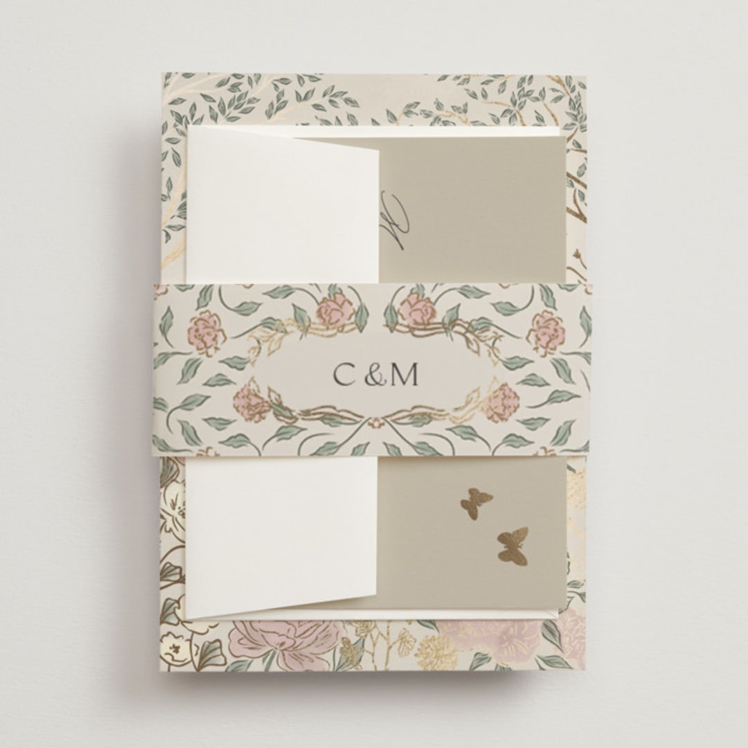 "dancing in the garden" - Belly Bands in Blush Meadow by Grae - Front