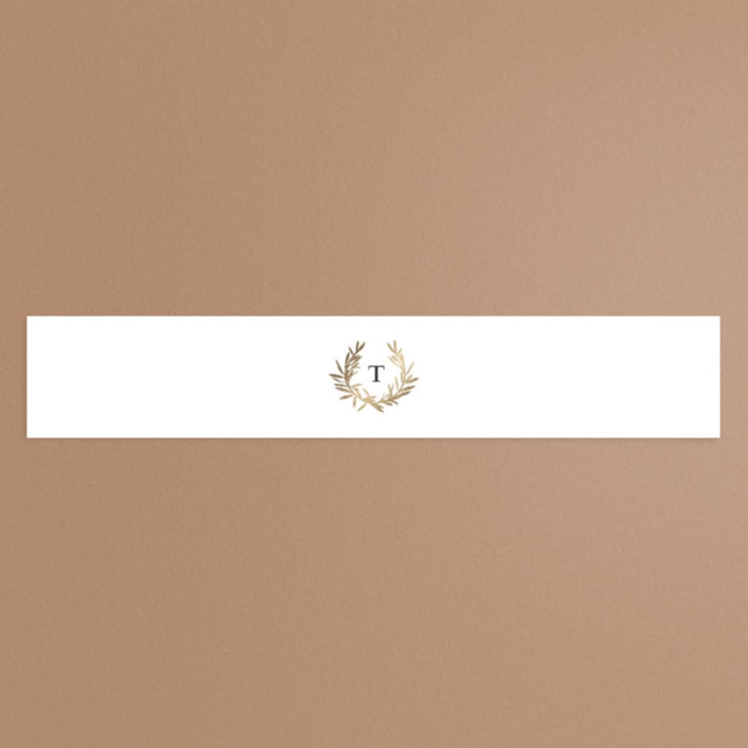 "laurel monogram" - Belly Bands in Cotton by Stacey Meacham - Assembled with Invitation