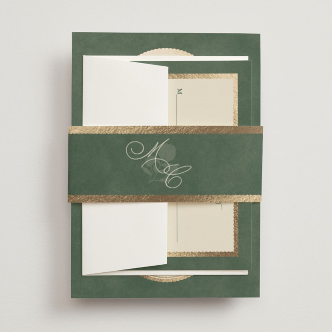 "Vintage Oval" - Belly Bands in Rosemary by Emily Betts - Front