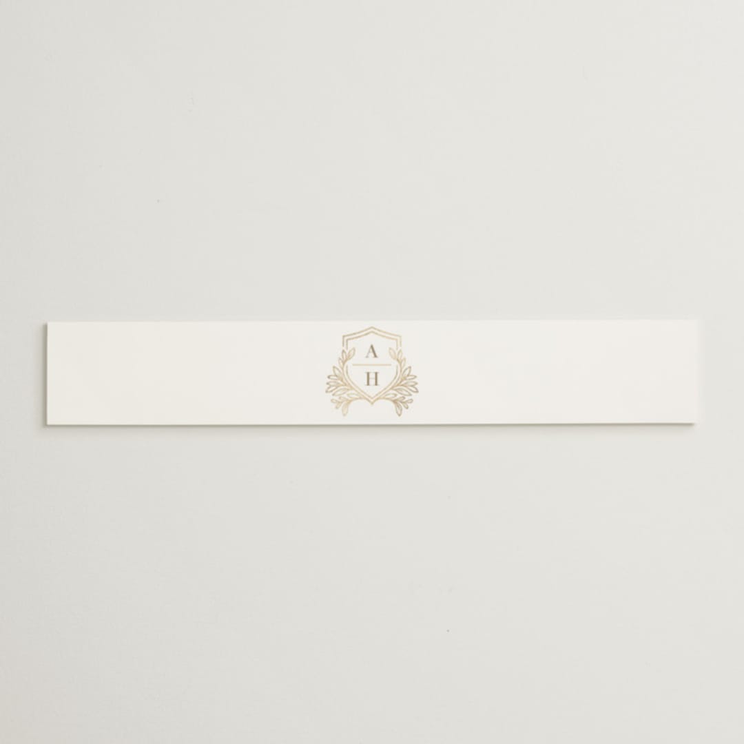 "Chic Monogram" - Belly Bands in Porcelain by Mansi Verma - Assembled with Invitation