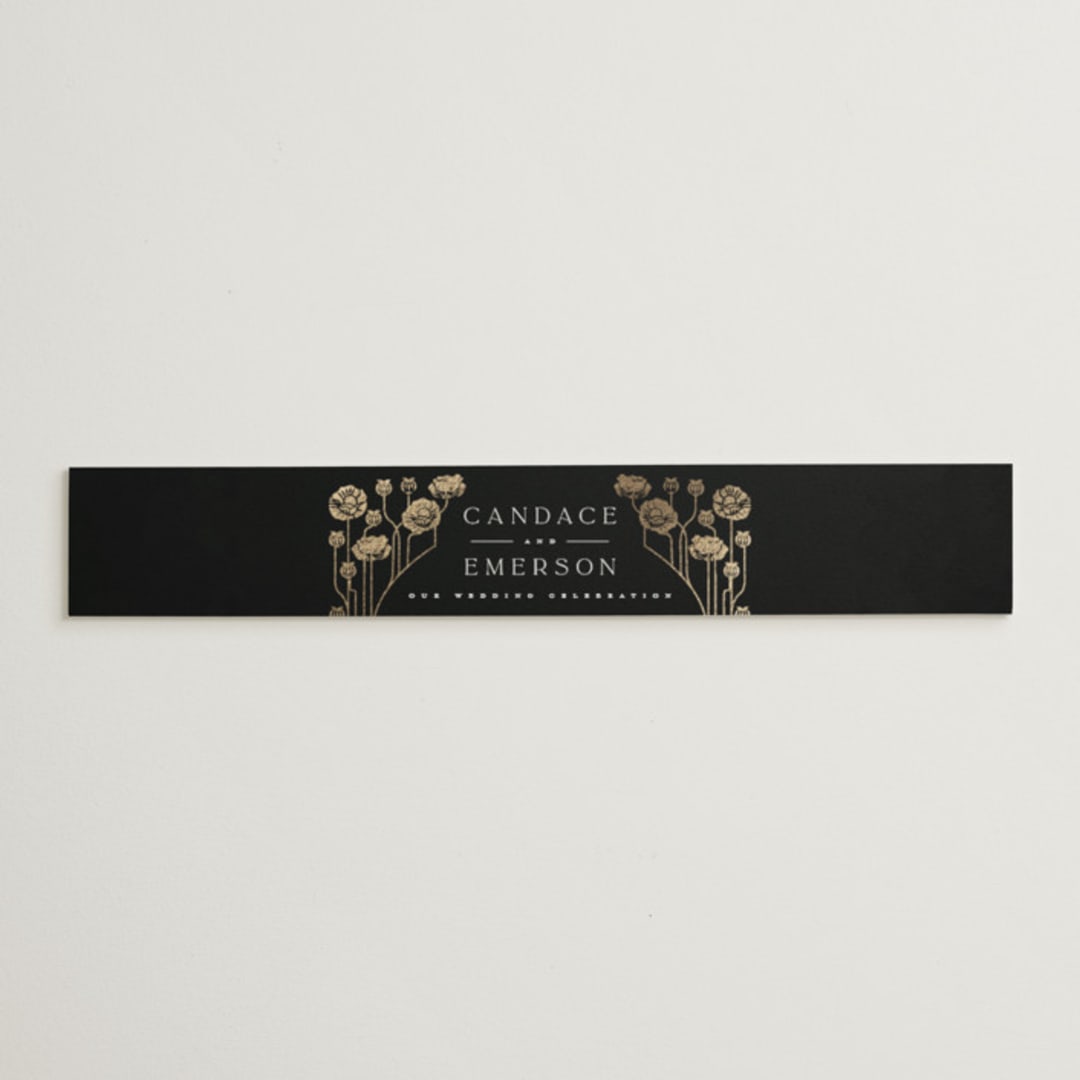 "Nouveau flowers" - Belly Bands in Onyx by Ana de Sousa - Assembled with Invitation