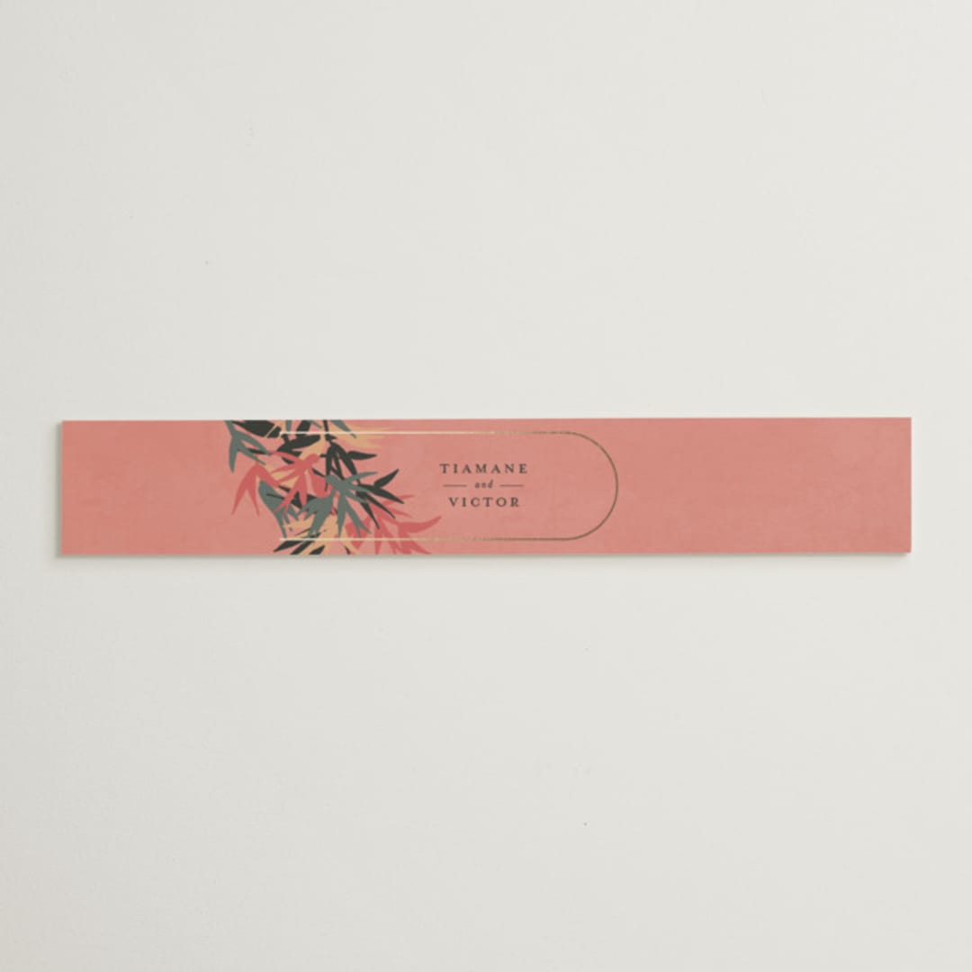 "Birds of Paradise" - Belly Bands in Coral by Julie Hebert - Assembled with Invitation