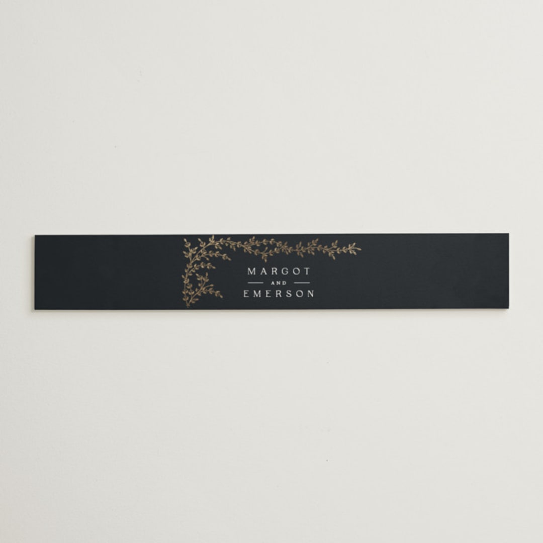 "Beautiful Chuppah" - Belly Bands in Midnight by Ana de Sousa - Assembled with Invitation