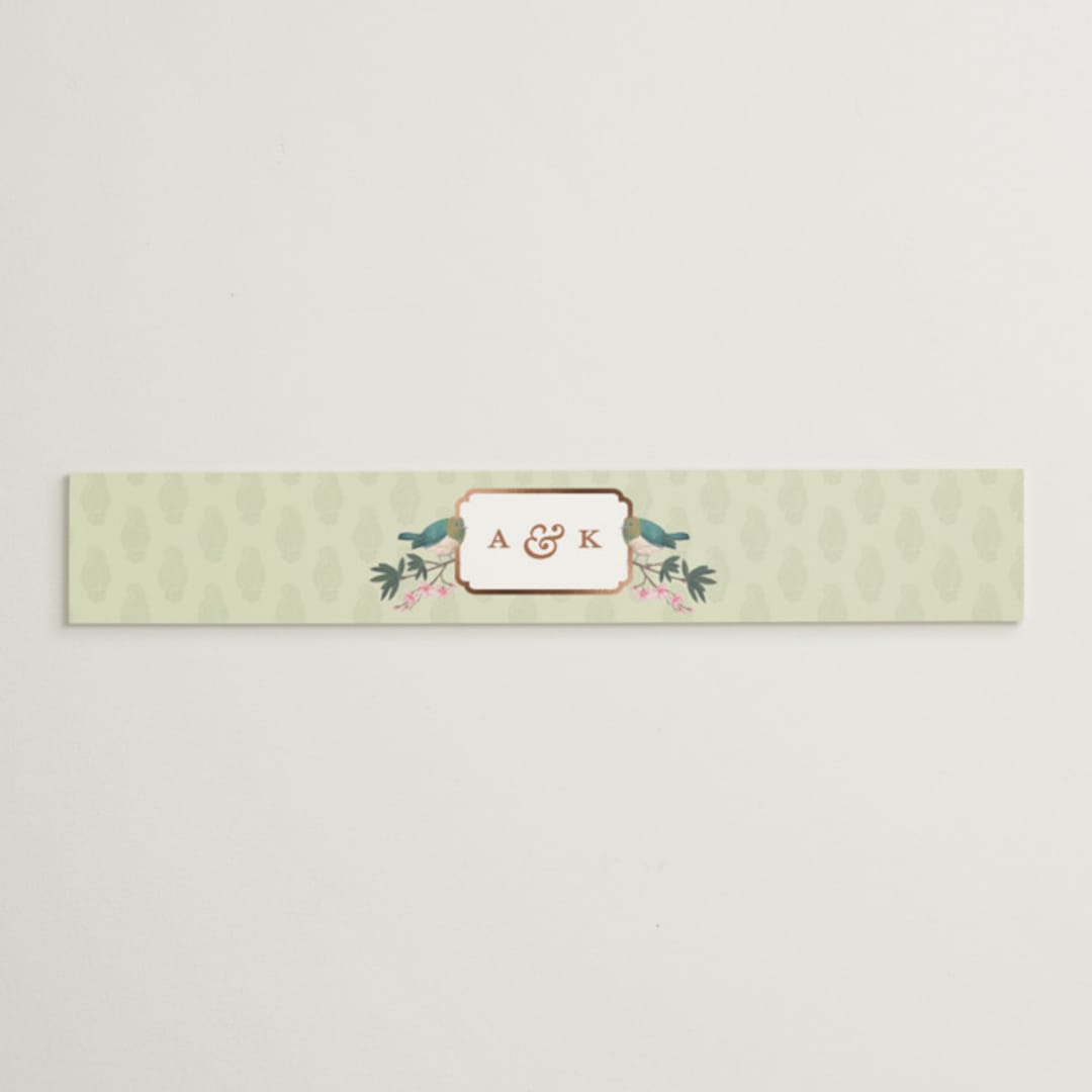 "Royal Wedding" - Belly Bands in Pista by Teju Reval - Assembled with Invitation